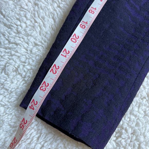 Rena Lange Woven Wool Silk Blend Purple Black Pattern Double Snap Jacket 10 - Picture 11 of 11